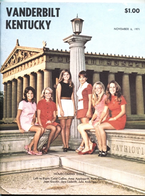 Vanderbilt Vs Kentucky Wildcats--Ncaa-Sec-Football Game Program-1971
