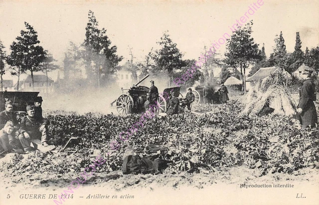 CPA MILITARIA Artillerie en action guerre de 1914