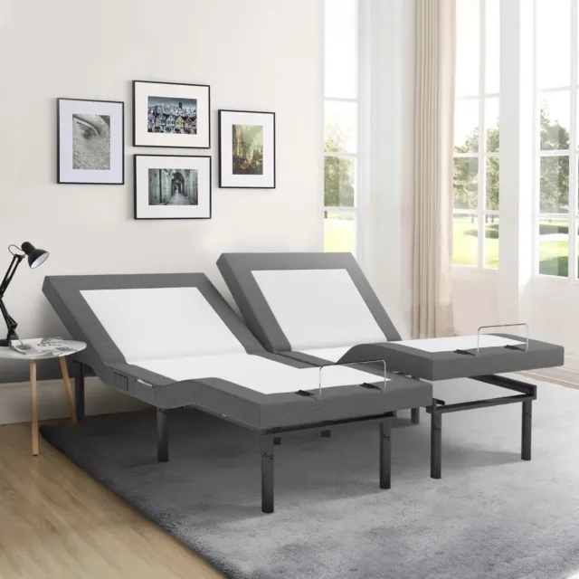 Split King Adjustable Bed Frame No mattress included -  Remote, Electric Massage