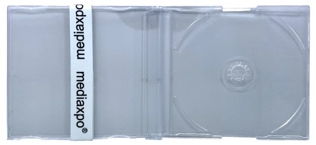 25 SLIM Import CD-5 Maxi SUPER Clear CD Jewel Cases J Card European 7.2mm
