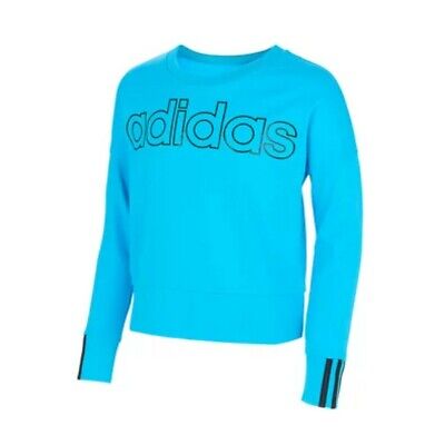 🆕 Adidas 💗 Girl's 3-Stripes Pullover Sweatshirt Size Large (14) NWT