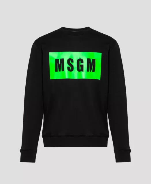 Felpa Uomo Donna Msgm Maglia Girocollo Nera