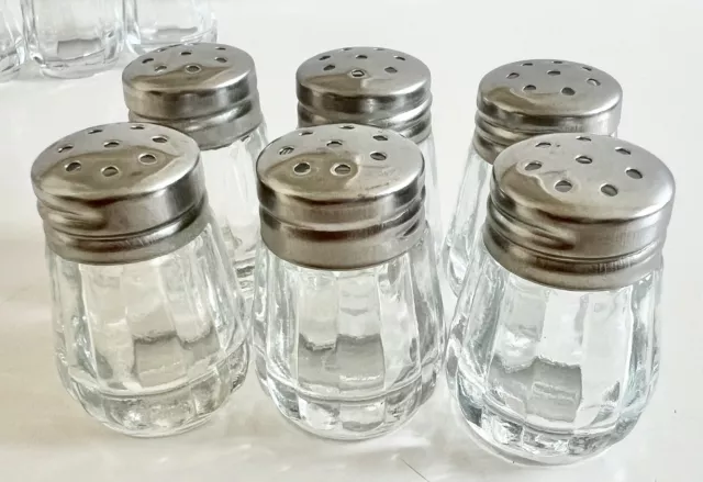 6 Sets Mini Salt & Pepper Shakers Pre-Filled & Refillable, Travel ,Hotel,  B&B