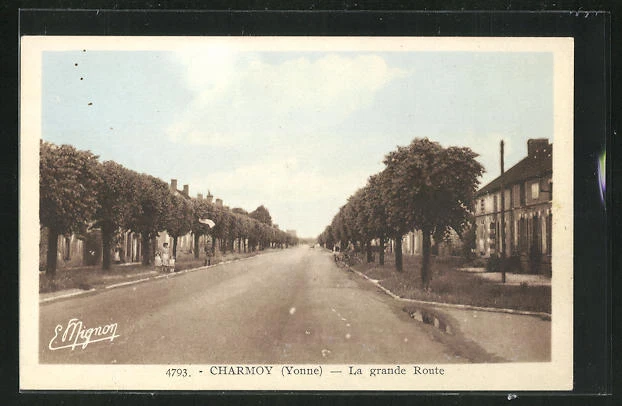 Charmoy CPA CHARMOY, LA grande Route EUR 2,00 - PicClick FR