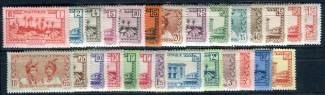 MARTINIQUE 1933 Yvert 133-154 ** POSTFRISCH 27 WERTE ohne 149A,B, (F4920