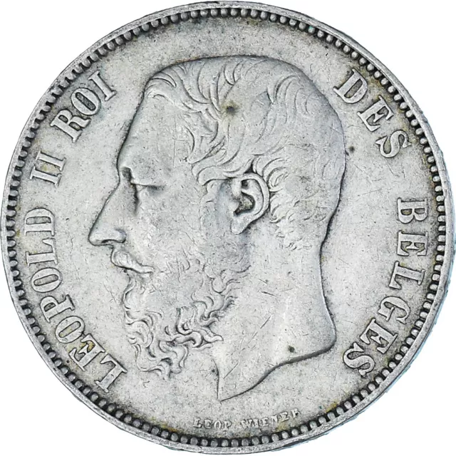 [#1102632] Münze, Belgien, Leopold II, 5 Francs, 5 Frank, 1868, Brussels, S+, Si