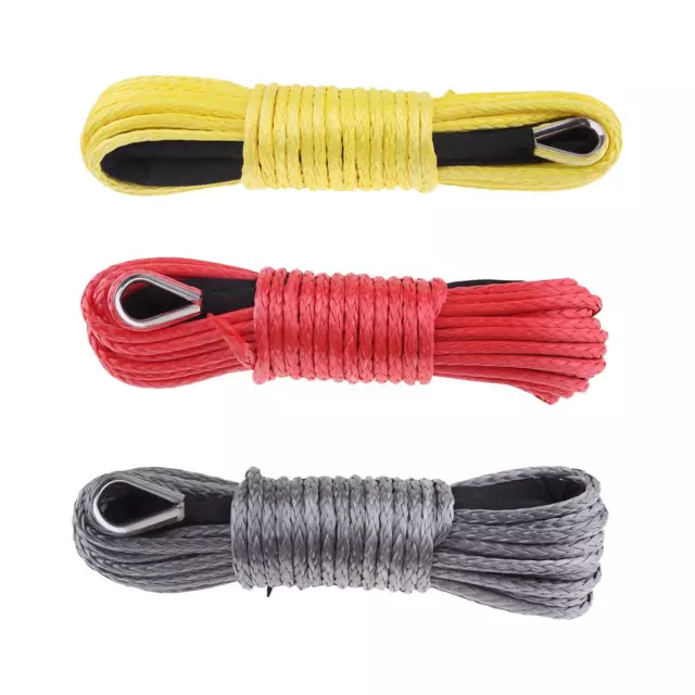 6mm x 15m 7700LBs Synthetic Fiber Winch Line Cable Rope for ATV UTV Boat