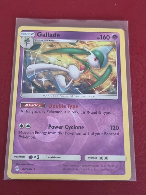 Pokemon Sun Moon Cosmic Eclipse Gallade 82/236 Rare Reverse Holo TCG Card