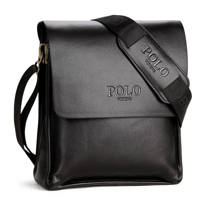 Hot Men's Messenger Bag Leather Polo S Crossbody Handbags Shoulder Travel Bags