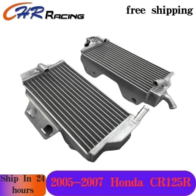 Aluminum Radiator FOR 2005-2007 Honda CR125 CR125R 2005 2007 2006 cr 125 cr 125r