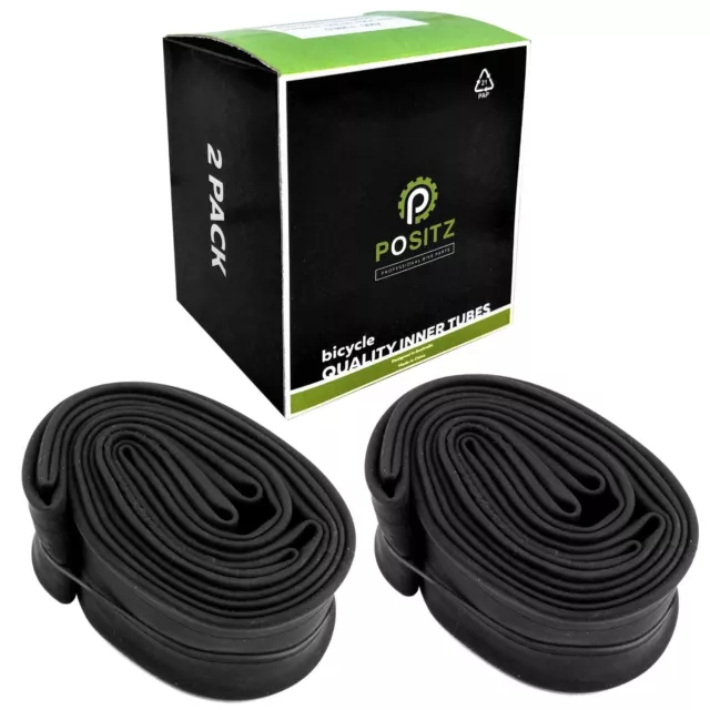 2x Positz Bicycle Tubes 700 x 28-32 for Gravel, Cyclocross CX City Commuter Bike