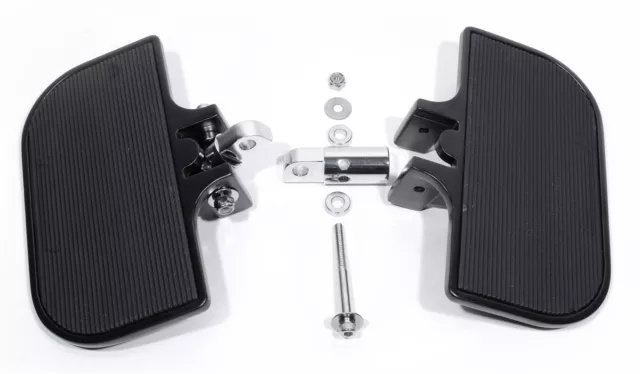 Estribos mini ajustable negro para Harley-Davidson HD Custom conductor socio