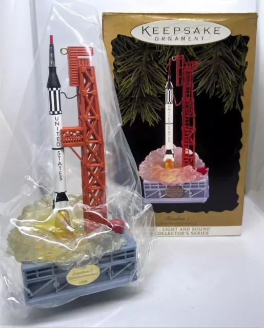 1996 Hallmark Keepsake Ornament FREEDOM 7 "Journeys Into Space" w/ Light & Sound