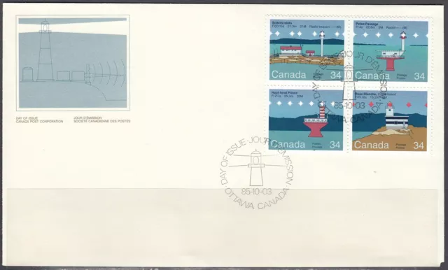 Canada Scott 1066a FDC - Lighthouses