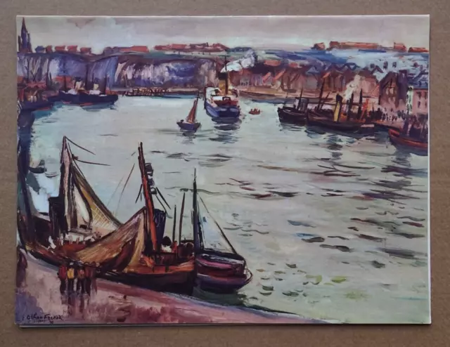 Menu orig. 1965 Nouvelle Compagnie Paquebot Leclerc Othon FRIESZ Port de Dieppe