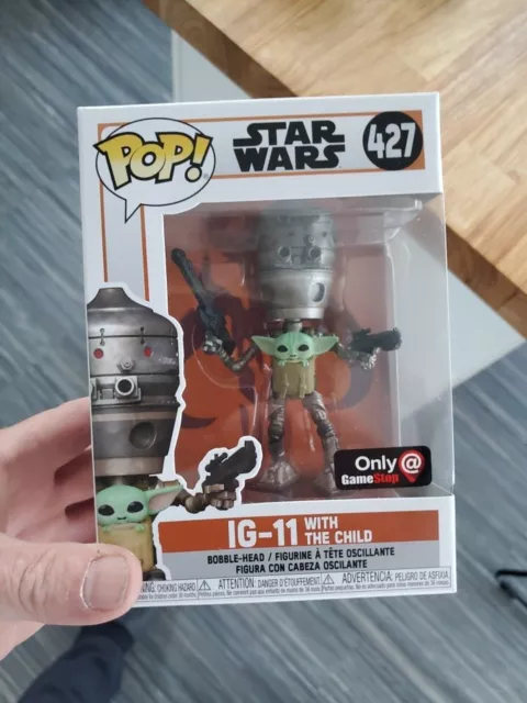 Star Wars Funko POP 427 IG-11 with the CHILD Mandalorian GameStop