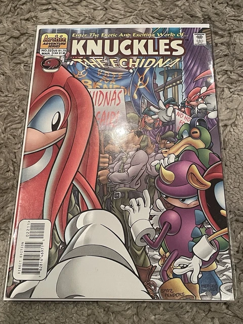 KNUCKLES THE ECHIDNA issue 22 Archie Comic Rare Sonic The Hedgehog Sega ...
