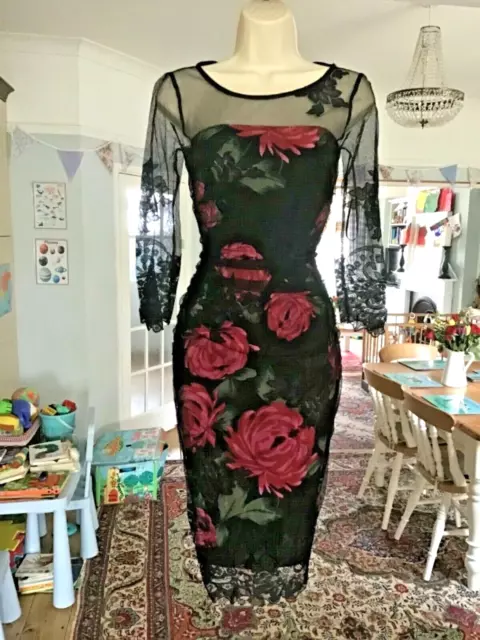 WORN ONCE SIZE 12 PHASE EIGHT Anastasia Ruched Floral Lace Wiggle Dress 130.00 36.50 PicClick UK