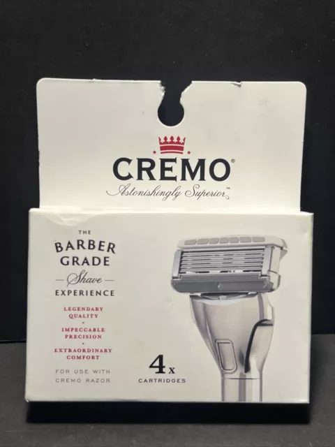 CREMO Barber Grade Pull Back Razor 5-Blade Refill 4 Cartridges