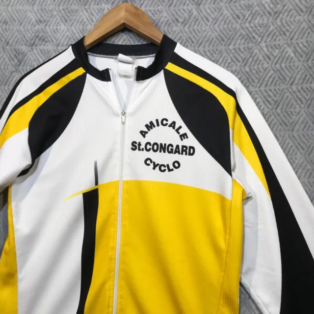 Maillot Veste Cycliste homme taille 4 Vélo Noret jaune blanc St Congard Cyclo 2