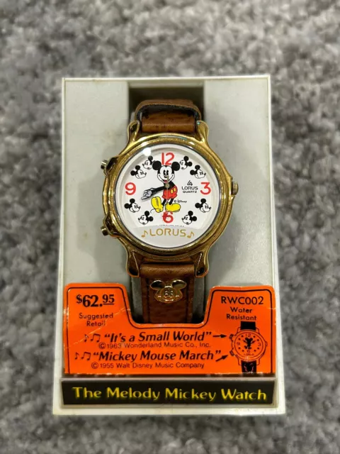 Vintage Disney Lorus Mickey Mouse Musical Melody Watch Unused Needs Battery (1)