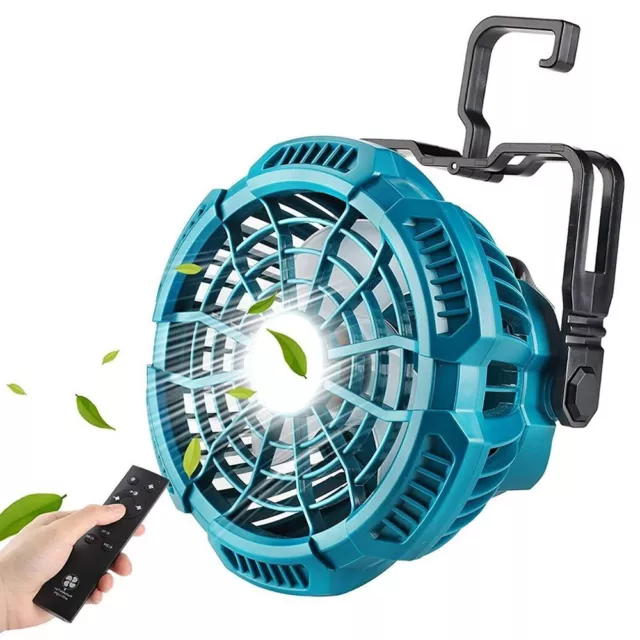 Cordless Portable LED Fan Camping Fan Compatible for Makita 18V Li-ion Battery