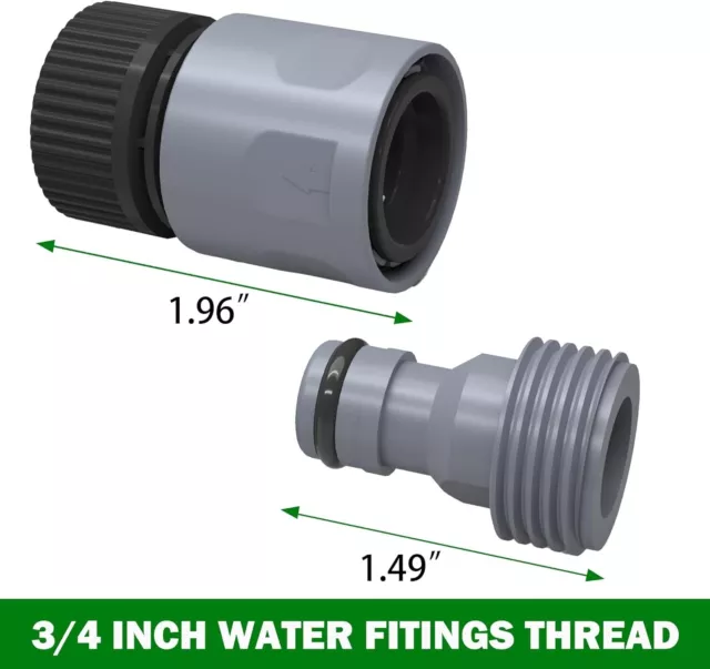 Garden Hose Quick Connect Adapter and End Connector Melnor Set of 3