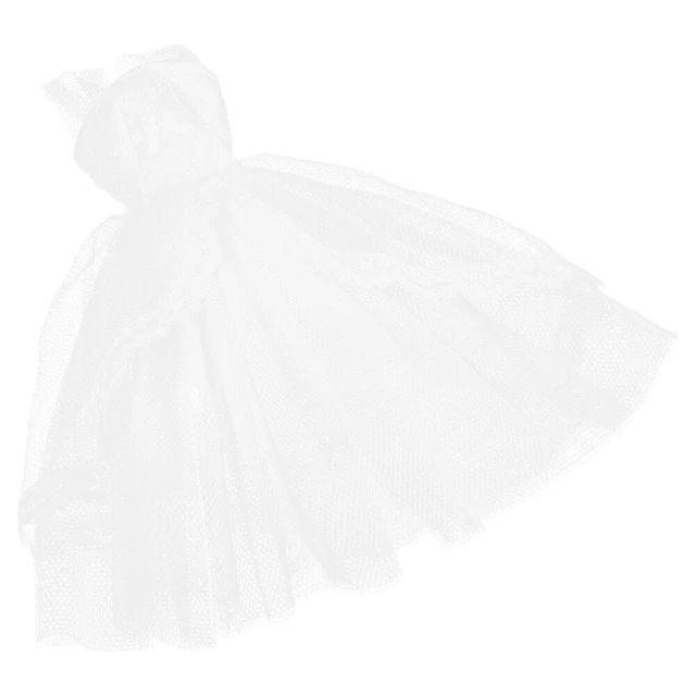 Polyester Bride Wedding Dress Toy Mini Royal Doll Fairy Costume Accessories