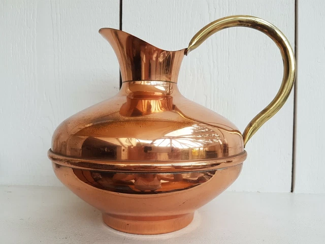 Pichet Cuivre 1,5L + 2 Verres - Carafe Ayurvédique Eau Cuivrée Pour Bienfaits Santé - Design 02