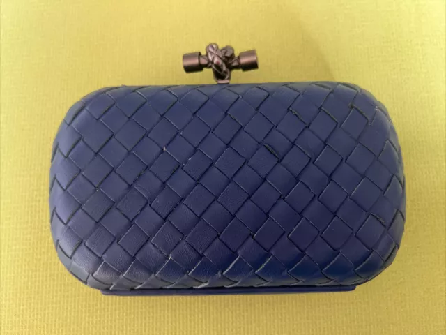 Bottega Veneta Blue Knot Clutch Hand Bag - Small