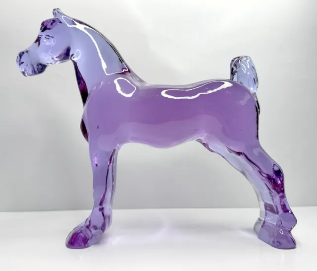 Heisey / Dalzell Viking Glass Animal #5 Show Horse Stallion Lavender Ice 132/450