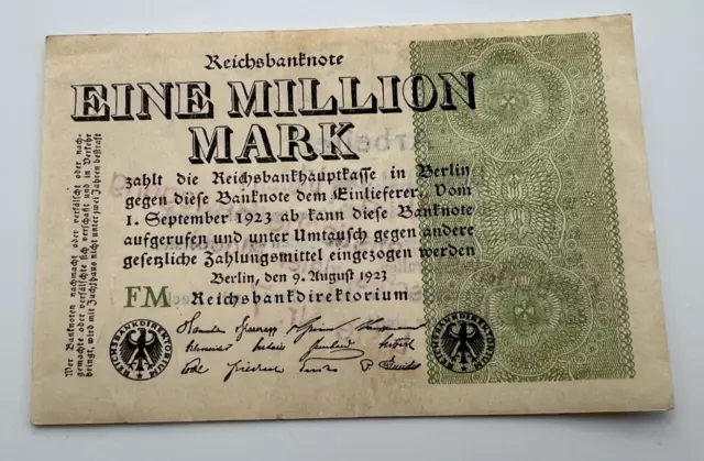 Propaganda Banknote der Kampfzeit mit Stempel auf der Rückseite - Geldschein 15