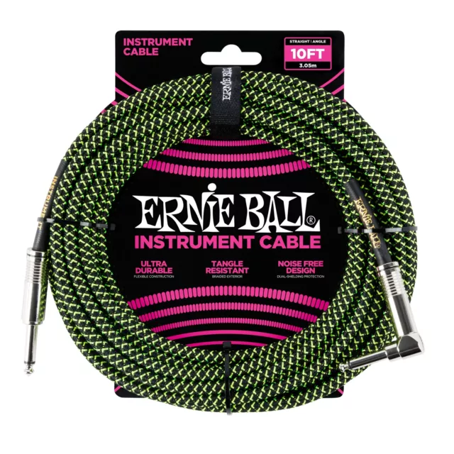 Ernie Ball EB6077 Instrumentenkabel 3 m - Gitarrenkabel