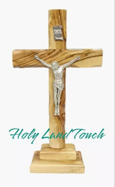 Cross Crucified Jesus Christ Olive Wood Hand Made Jerusalem Holy Land Blessing