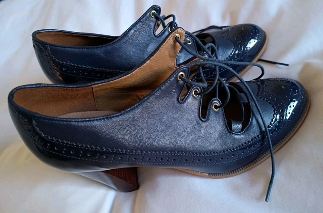 MINT BERRY Ladies High Heel Brogue Patent Shoes Size UK 6 EU 39 Blue New 42.99 PicClick UK