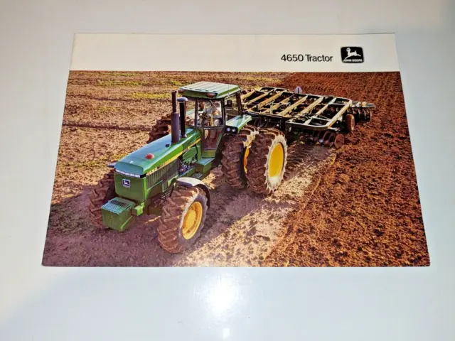 john deere tractor 4650sales brochure 12 pages 34185 e 9-86