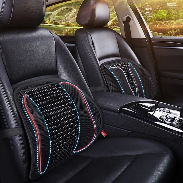 Wooden Beads Car Lumbar Support Massage Cushion Home Office Seat Accessories