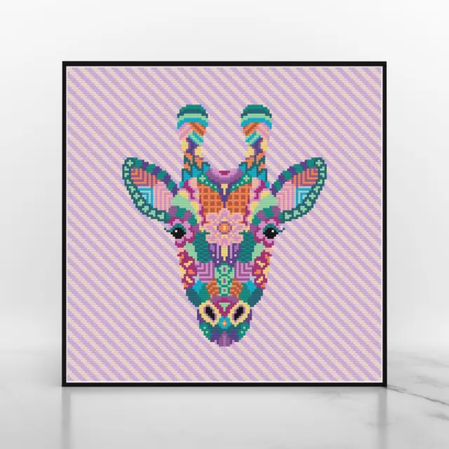 Mandala Giraffe Diamond Painting Kit, Round Full Drill 5D by Meloca Designs