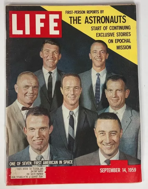 VTG Life Magazine September 14 1959 The Astronauts Standing Together