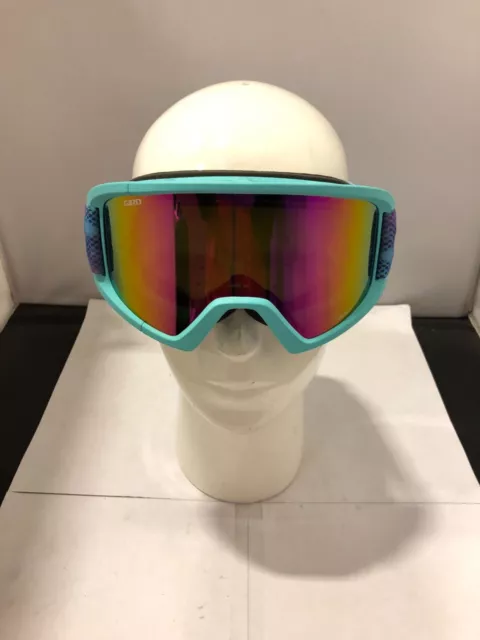 Giro Womens Dylan Ski/Snow Goggle - Screaming Teal - Amber Pink/Yellow Lens
