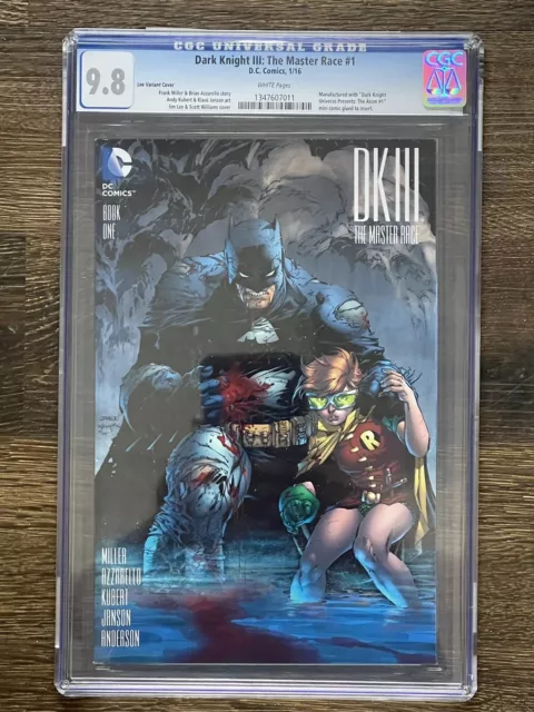 Dark Knight Iii : The  Master  Race # 1 Cgc 9.8 1:500 Jim Lee Variant Batman