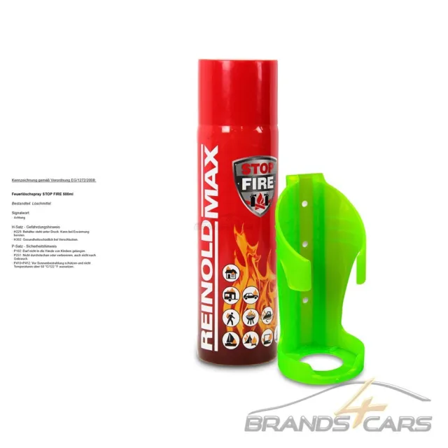 500ml REINOLDMAX STOP FIRE UNIVERSAL FEUERLÖSCHSPRAY AUTO KFZ + WANDHALTER