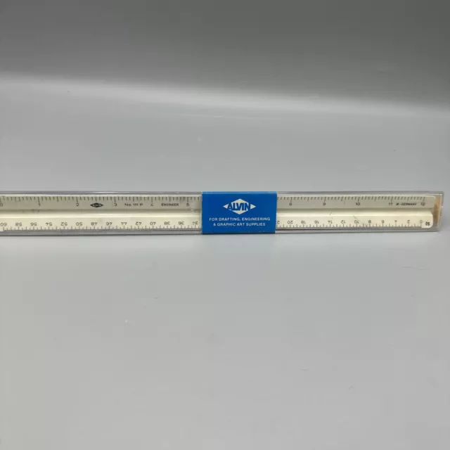 Vintage Alvin Triangular Scale Ruler No 111P Drafting Engineer 12" West Germany