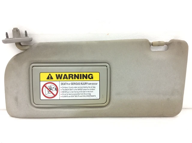 02-06 Acura RSX 3Dr Left Sun Visor Gray Window Sunvisor Vinyl Eyes Shade OEM