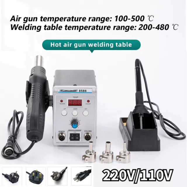 Soldering Heat Air Gun 8586 700W BGA Rework 220V/110V For SMD SMT Solder Station