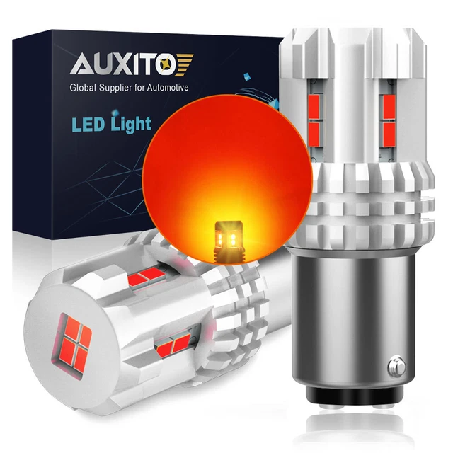 Auxito 1157 Bay15D P21/5W 12Led Red Stop Brake Tail Light Canbus Globe Bulb 2Pcs