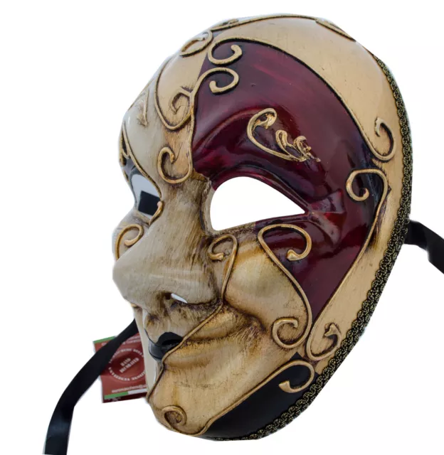 Venezianische Maske Gesichtsmaske Joker Herren Karneval Fasching Maskerade 3