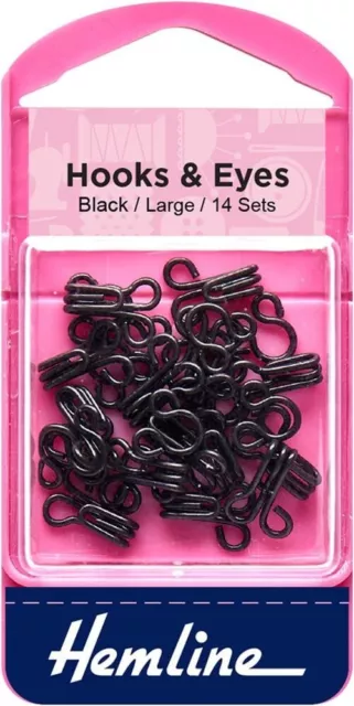 HEMLINE hook and eye set, 14 piece (size 3)