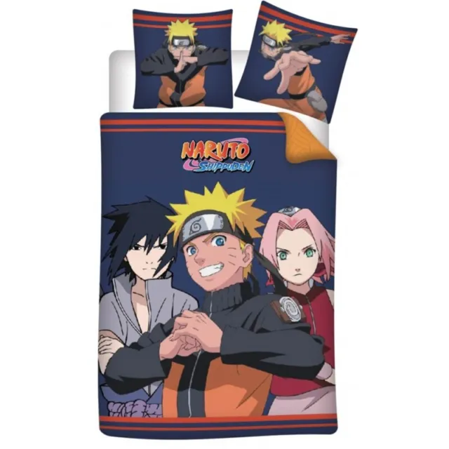 Naruto Shippuden - Parure de lit Enfant Manga - Housse de Couette 140x200 cm Tai