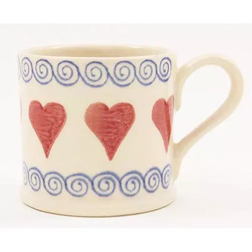 BRIXTON POTTERY NEW HANDMADE 250ml POTTERY MUG - Hearts